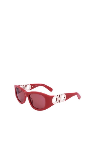 Óculos de sol mulher - Categoria 3 - Ferragamo - Castanho, rosa e vermelho