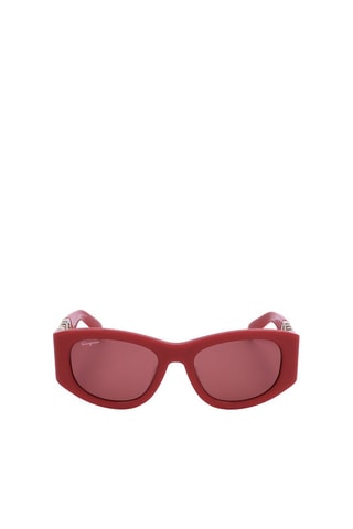 Óculos de sol mulher - Categoria 3 - Ferragamo - Castanho, rosa e vermelho
