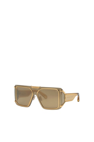 Lunettes de soleil homme - Verres effet miroir - Catégorie 3 - Philipp Plein - Jaune