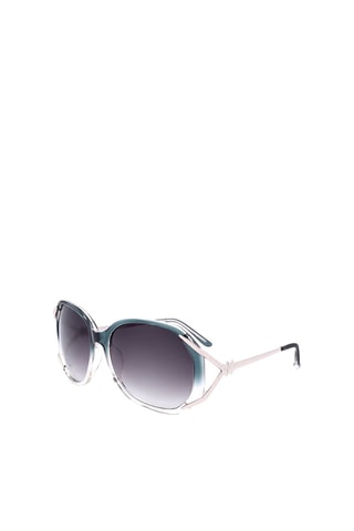 Lunettes de soleil femme - Catégorie 2 - Matthew Williamson by Linda Farrow - Argenté et bleu
