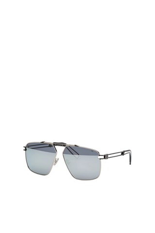 Lunettes de soleil homme - Verres effet miroir - Catégorie 3 - Philipp Plein - Argenté, gris et noir