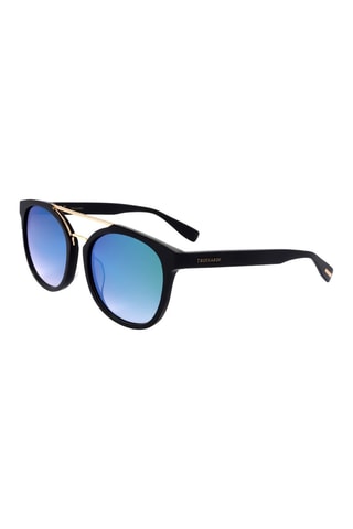 Óculos de sol mulher - Lentes efeito espelhado - Categoria 3 - Trussardi - Dourado e preto