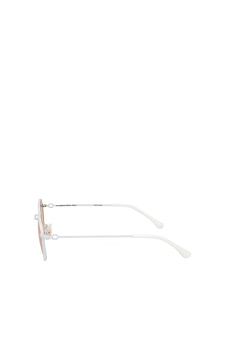 Lunettes de soleil femme - Catégorie 1 - Alessandra Rich by Linda Farrow - Blanc et orange
