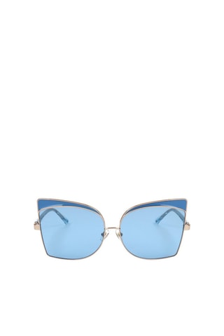 Lunettes de soleil femme - Catégorie 2 - No 21 by Linda Farrow - Bleu et doré
