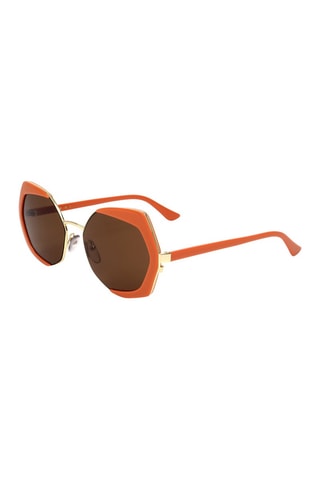 Óculos de sol mulher - Categoria 3 - Marni - Castanho, laranja e dourado