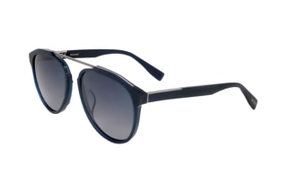 Lunettes de soleil polarisées homme - Catégorie 3 - Trussardi - Argenté, bleu et rose