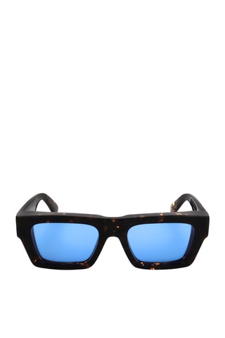 Lunettes de soleil homme - Verres effet miroir - Catégorie 2 - Off White - Marron