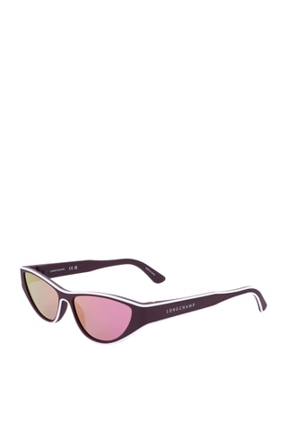 Lunettes de soleil femme - Verres effet miroir - Catégorie 3 - Longchamp - Bordeaux