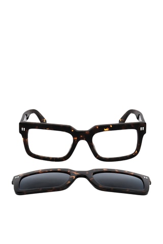 Lunettes de vue homme - Verres solaires amovibles - Catégorie 2 - Off White - Marron