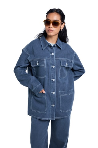 Spijkerjasje Oversized Pop Stitch - Zwart - Roxy
