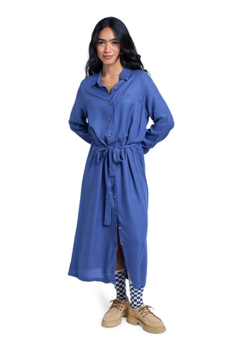 Blouse-jurk Island Escape Solid - Marineblauw - Roxy