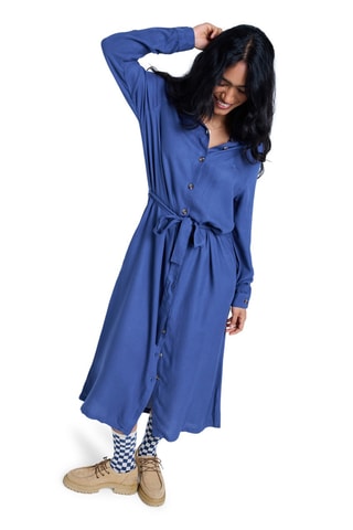 Blouse-jurk Island Escape Solid - Marineblauw - Roxy