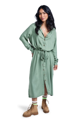 Blouse-jurk Island Escape Solid - Zeegroen - Roxy