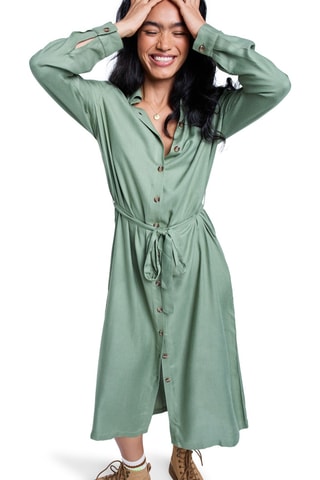 Blouse-jurk Island Escape Solid - Zeegroen - Roxy