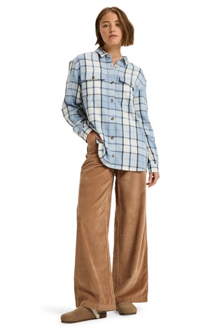 Blouse Let It Go Flannel - Hemelsblauw - Roxy