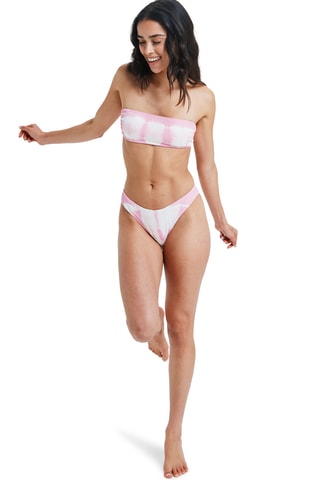 Bikinibroekje Tie and Dye Hoge Taille Sunrise Moderate - Roze - Roxy