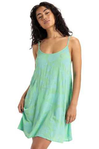 Rechte Jurk Sunset Therapy - Groen en Hemelsblauw - Roxy