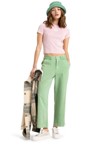 T-shirt cropped Beach Love - Roze - Roxy