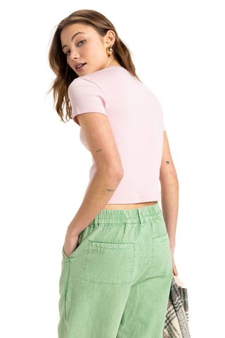 T-shirt cropped Beach Love - Roze - Roxy