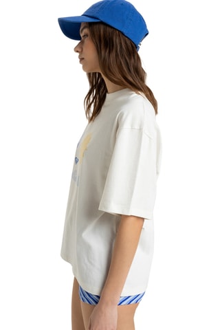 T-shirt oversized Seaside Cliff - Wit - Roxy