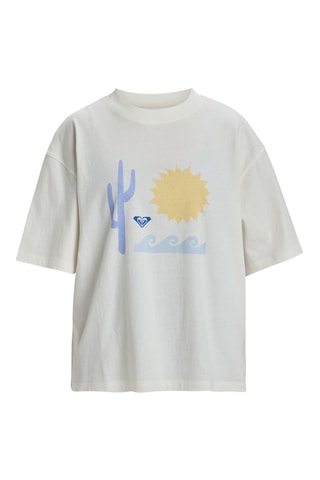T-shirt oversized Seaside Cliff - Wit - Roxy