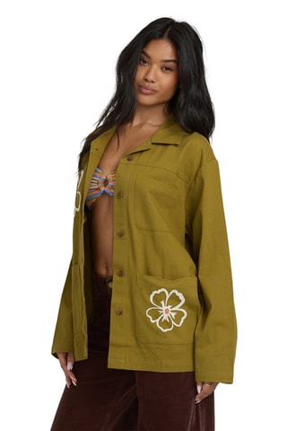 Surchemise Floral Fields - Vert olive - Billabong
