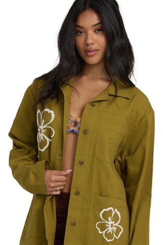 Surchemise Floral Fields - Vert olive - Billabong