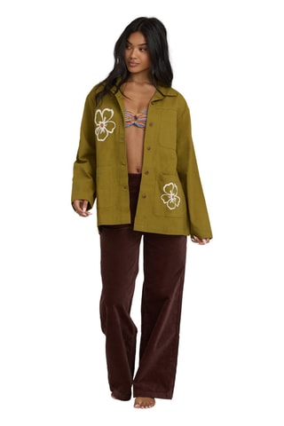 Surchemise Floral Fields - Vert olive - Billabong