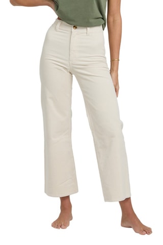 7/8 Velours Broek Hoge Taille Free Fall - Wit - Billabong