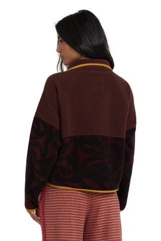 Fleece Jasje Popoyo Snap Up - Bruin - Billabong
