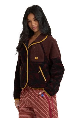 Fleece Jasje Popoyo Snap Up - Bruin - Billabong