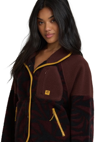 Fleece Jasje Popoyo Snap Up - Bruin - Billabong