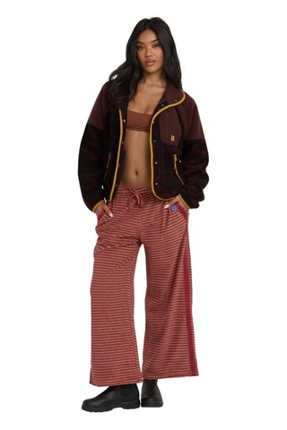 Fleece Jasje Popoyo Snap Up - Bruin - Billabong