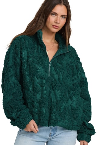 Felpa in pile All The Time Sherpa - Verde scuro - Billabong
