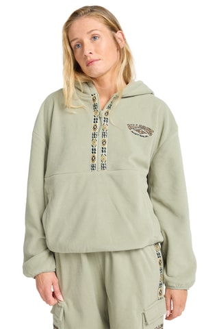 Fleece sweater met capuchon Winter camp - Lichtgroen - Billabong