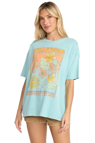 T-shirt loose Daylight blooms - Turquoise - Billabong