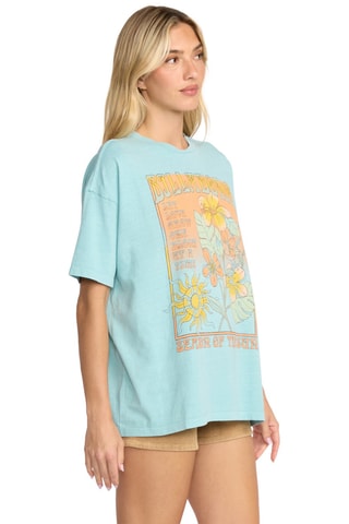 T-shirt loose Daylight blooms - Turquoise - Billabong