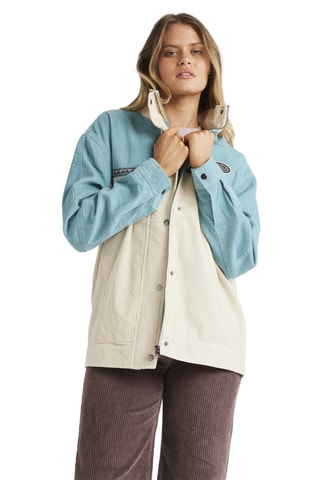 Velours Jasje Set the wave - Lichtblauw en Beige - Billabong
