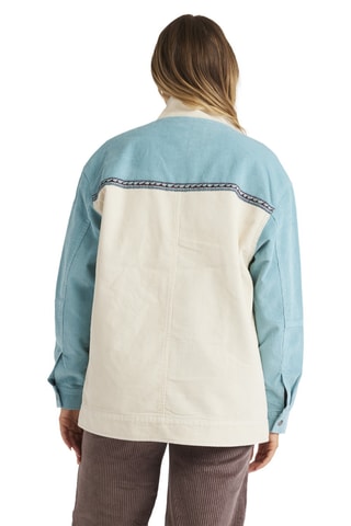 Velours Jasje Set the wave - Lichtblauw en Beige - Billabong