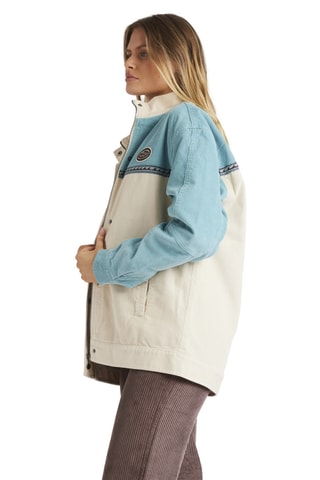 Velours Jasje Set the wave - Lichtblauw en Beige - Billabong