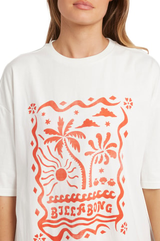 T-shirt oversized Sol Del Sur - Wit - Billabong