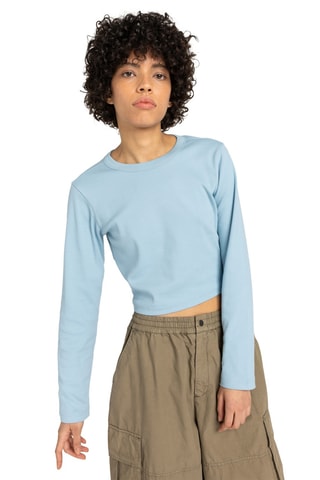 Biologisch Katoenen Crop Top Icon - Hemelsblauw - Element