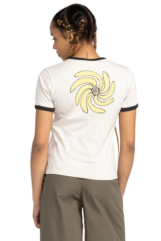 Biologisch Katoenen T-shirt Regular Yarnhill Ringer - Beige - Element