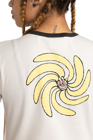 Biologisch Katoenen T-shirt Regular Yarnhill Ringer - Beige - Element