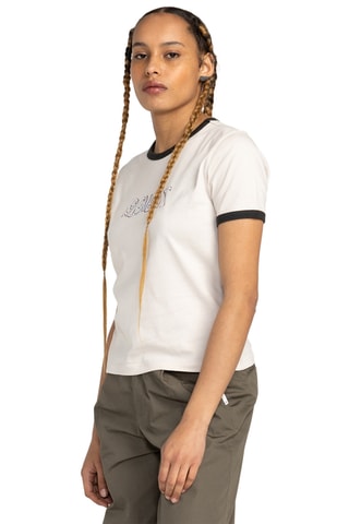 Biologisch Katoenen T-shirt Regular Yarnhill Ringer - Beige - Element