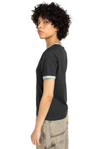 Biologisch Katoenen T-shirt Regular Second Nature Ringer W - Zwart - Element