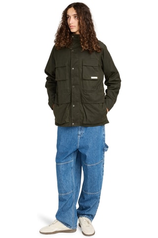 Parka met Capuchon Field Waxed - Donkergroen Element