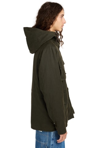 Parka met Capuchon Field Waxed - Donkergroen Element
