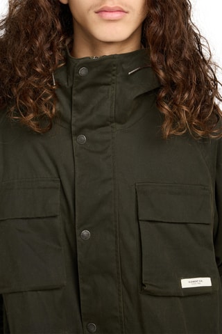 Parka met Capuchon Field Waxed - Donkergroen Element