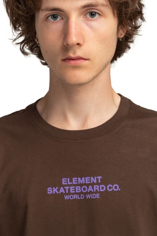 Biologisch Katoenen T-shirt Regular Mainline - Bruin - Element